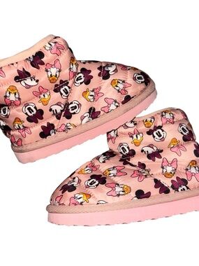Disney Pink Minnie & Daisy Quilted Slip-On Boots for Kids